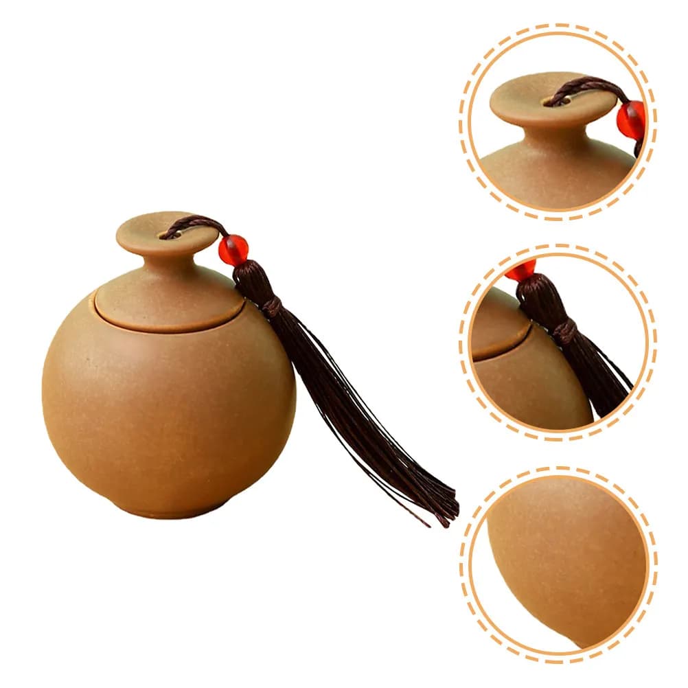 Classical Ceramic Canisters Set Airtight Sealing Spices Storage Can Tea Leaves Coffee Beans Incense Powder Chinese Medicine Jar