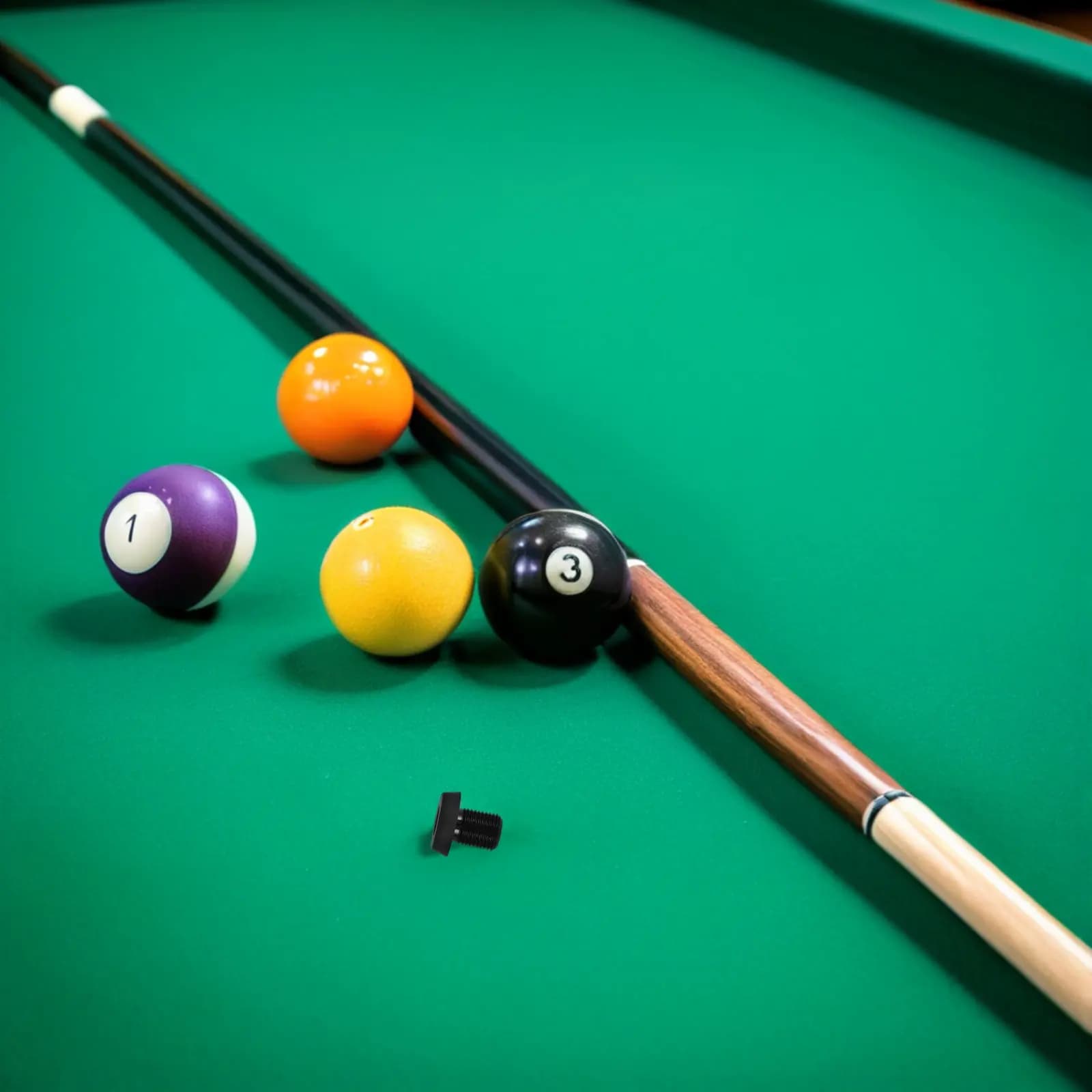 Billiard Cue Bottom Protector Black Rubber Plug for Pool Snooker Cues Prevents Damage to Tail End Replaceable Cue Bottom Cover