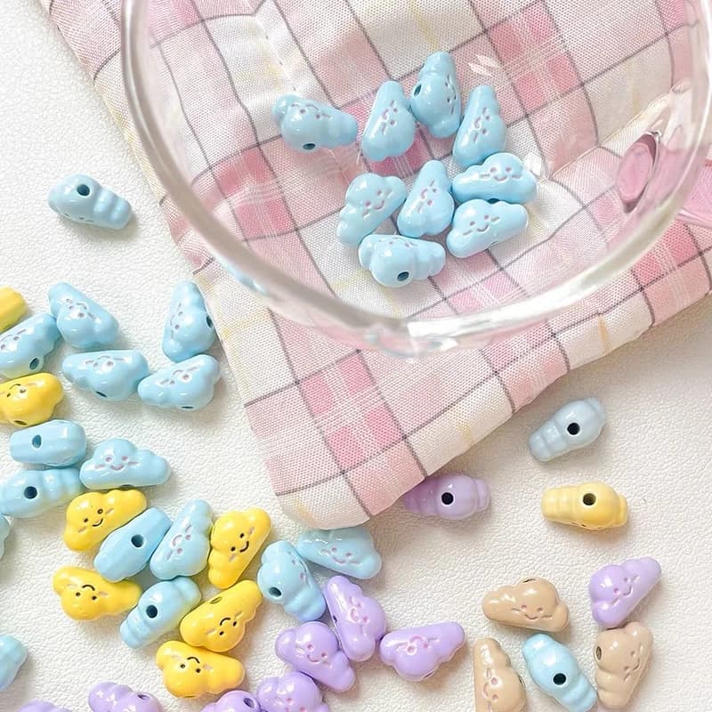 Wholesale 50pcs/lot color Spray paint print cartoon clouds shape alloy floating locket charms diy jewelry accessory
