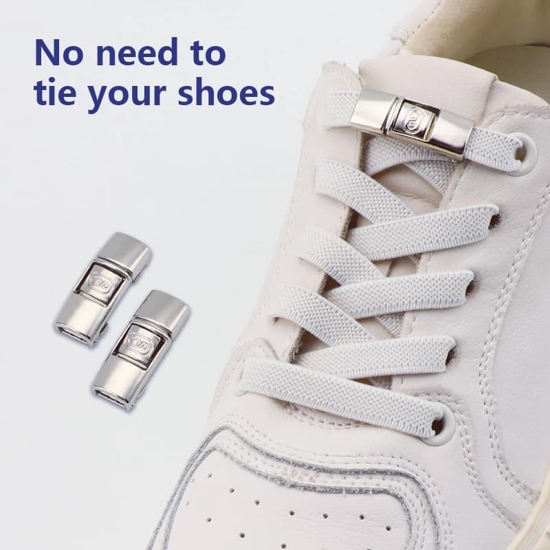 Lacci con fibbia a pressione Senza lacci Lacci per scarpe senza lacci Lacci elastici piatti larghi Sneakers Tennis Lacci facili da usare Accessori per scarpe