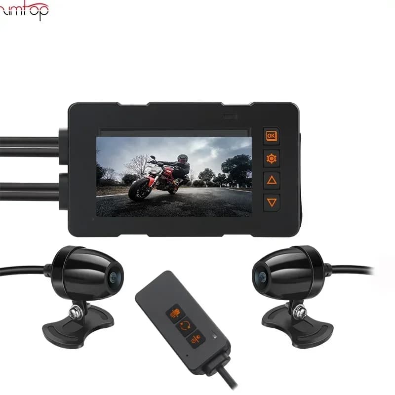 Telecamera per moto 4K 2K impermeabile wifi GPS Frontale 2K retromarcia 1080P dash cam per moto