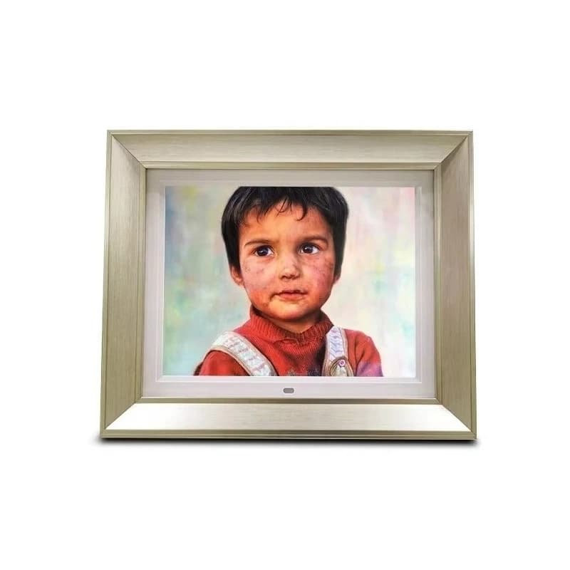 High Quality Bulk Wooden Digital Display 12" Video Photo Frame With Built in Battery Memory