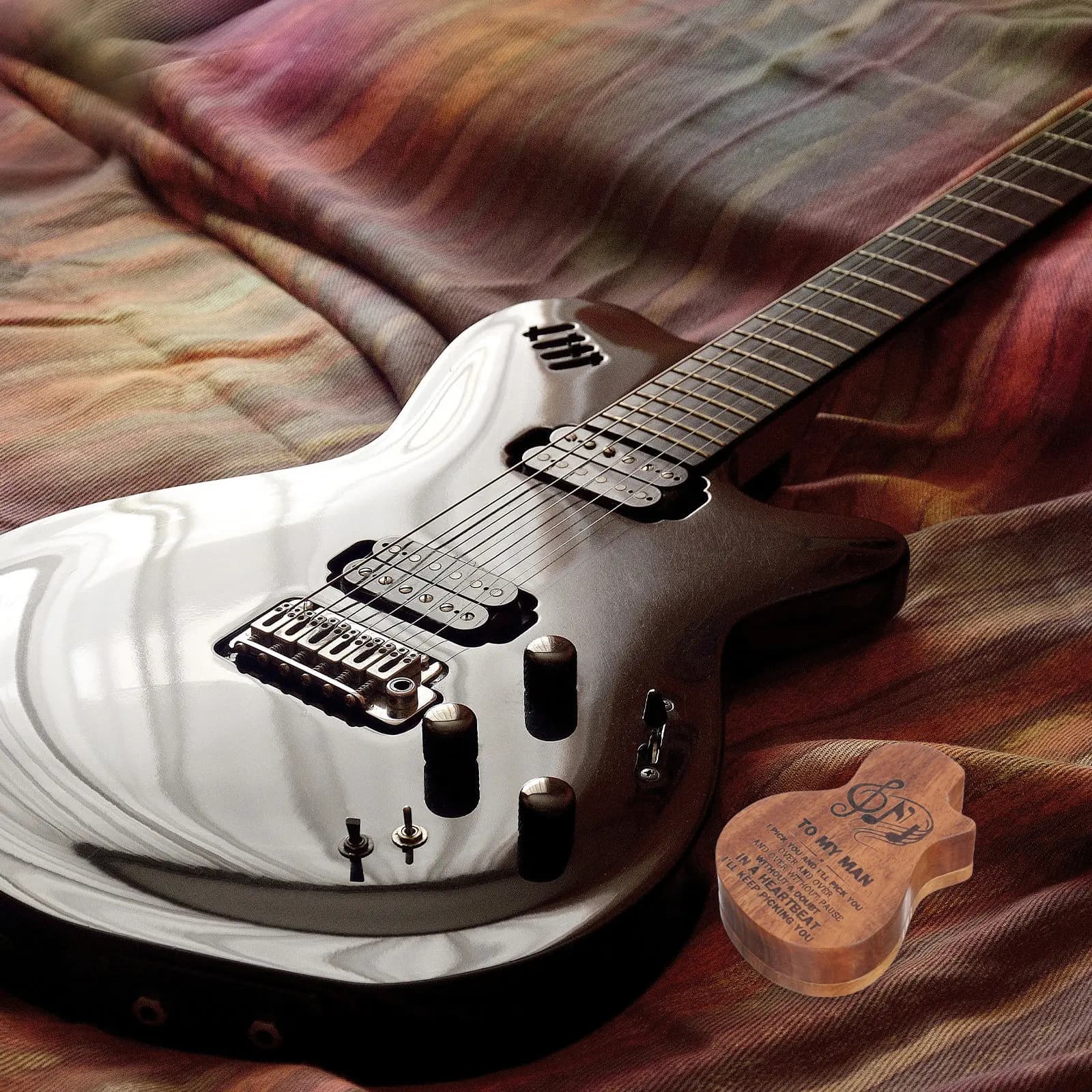 Handcrafted Solid Wood Guitar Pick Case Storage Box Organizer for Guitar Bass Plectrum Holds Multiple Picks Wood Accessory