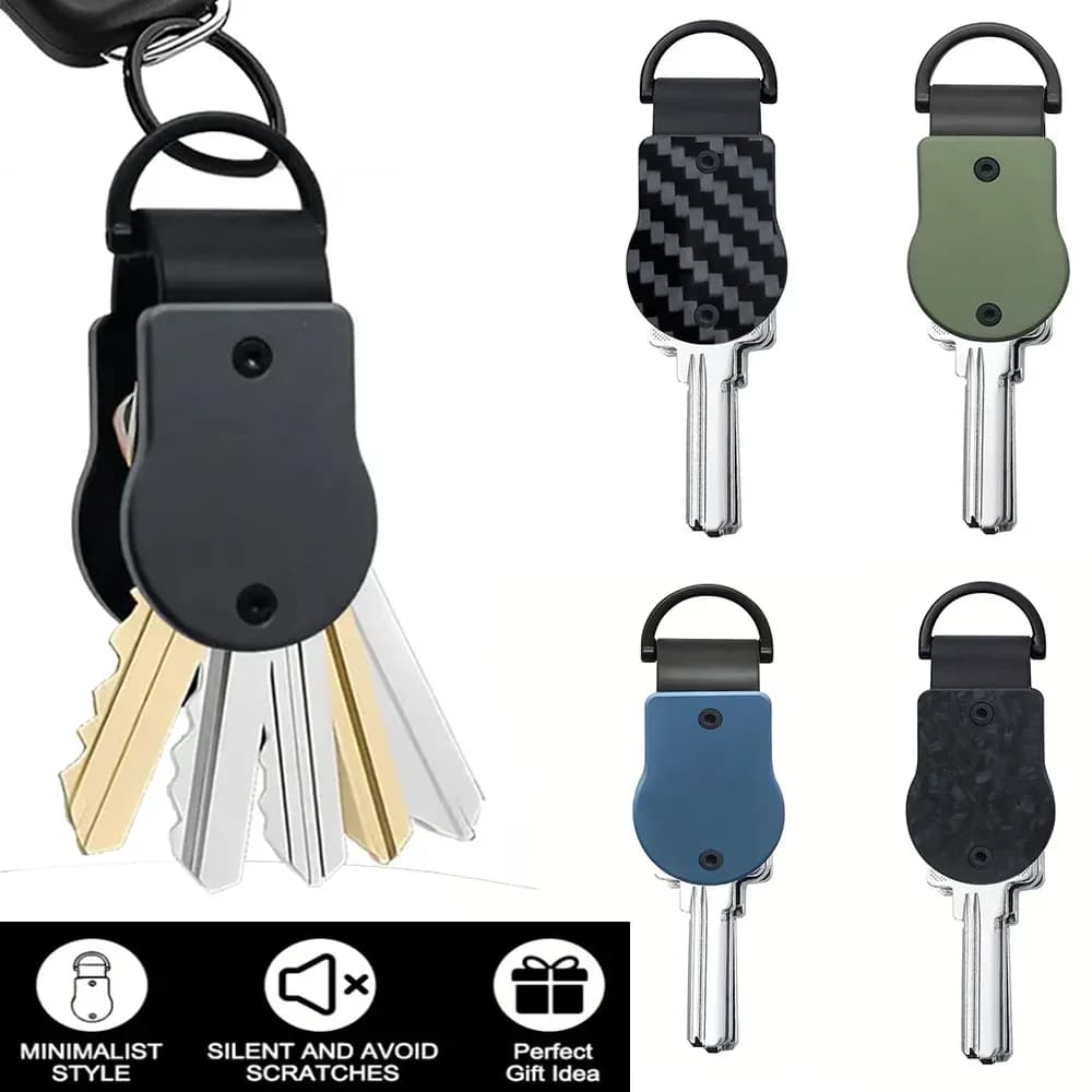Key Organizer Compact Key Holder Metal Key Chain Minimalist key case key holder for keychain Secures 1-5 Keys