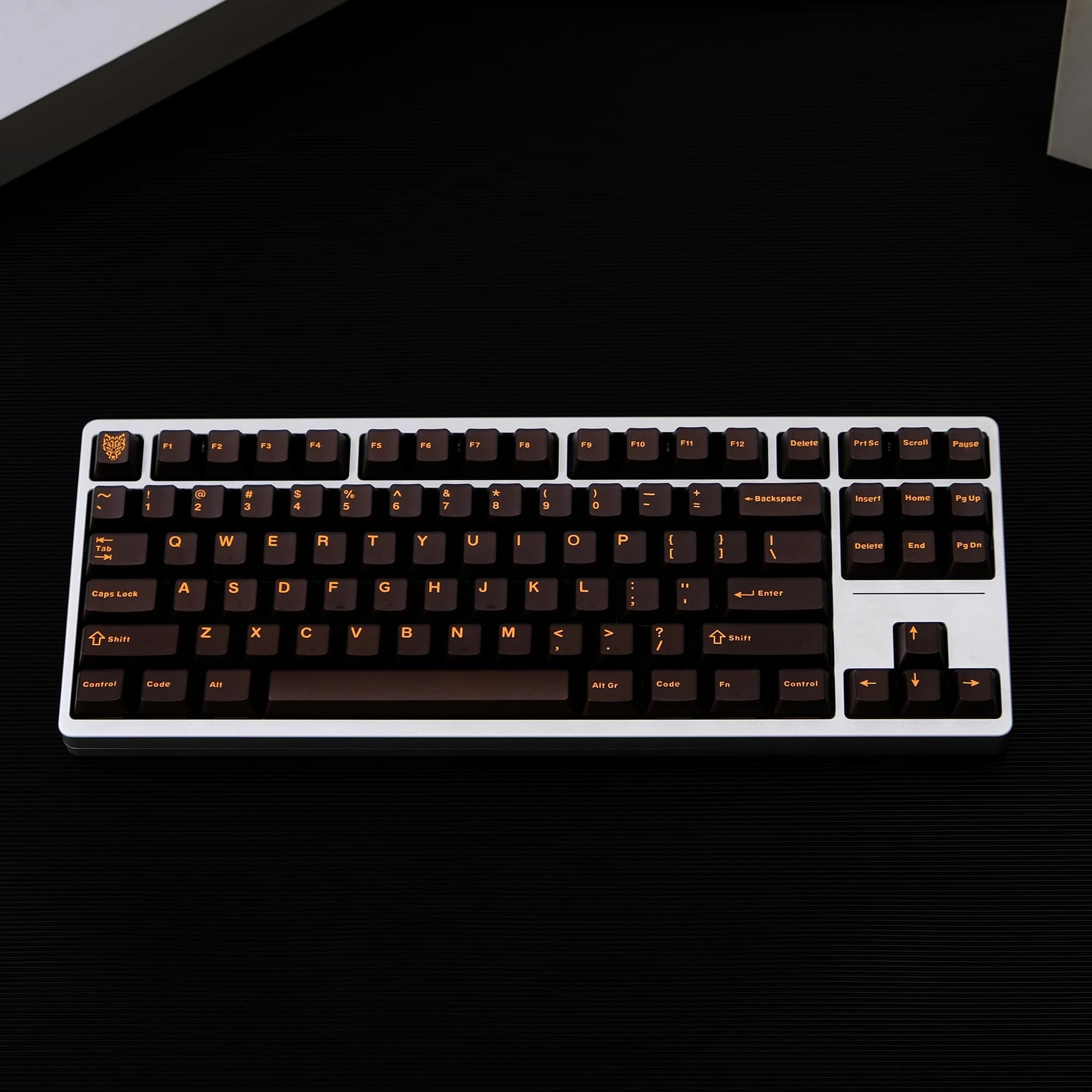 Aifei 114 tasti Copritasti ABS Double Shot Cherry Altezza Traslucido Nero Arancione Lettere per tastiera meccanica Anne Pro 2 Gioco