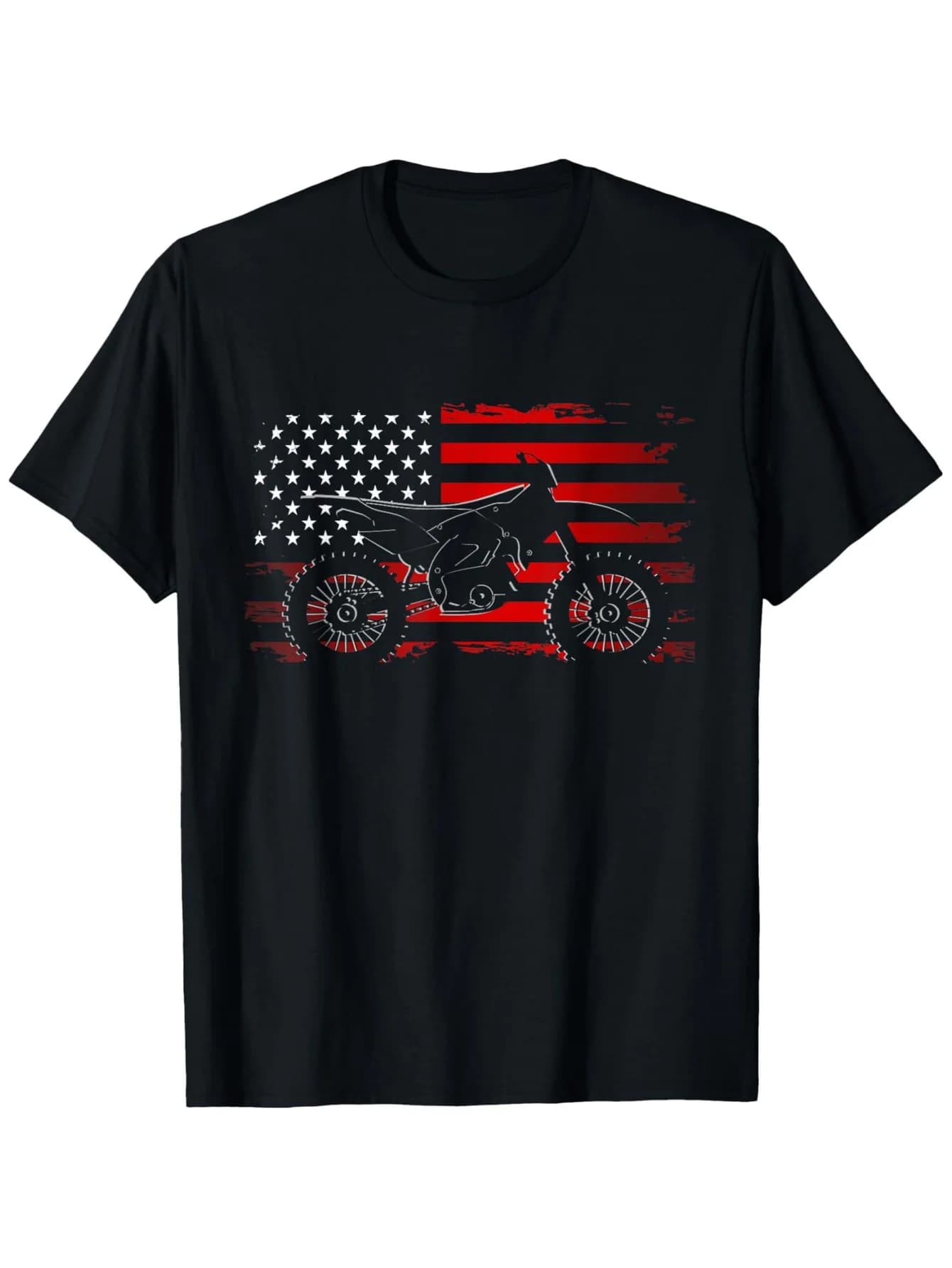 T-shirt motocross Dirt Bike - 100% cotone S-XXXL, maglietta casual da motociclista nera