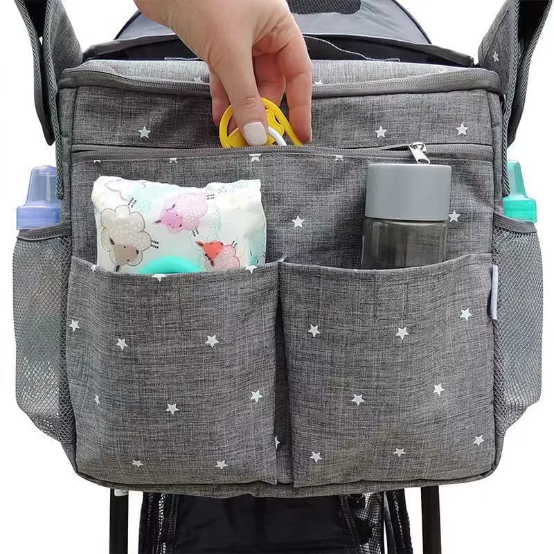 Borsa Multifunzionale per Mamme, Borsa a Tracolla e a Mano, Porta Biberon, Borsa per Pannolini e Accessori per Passeggino