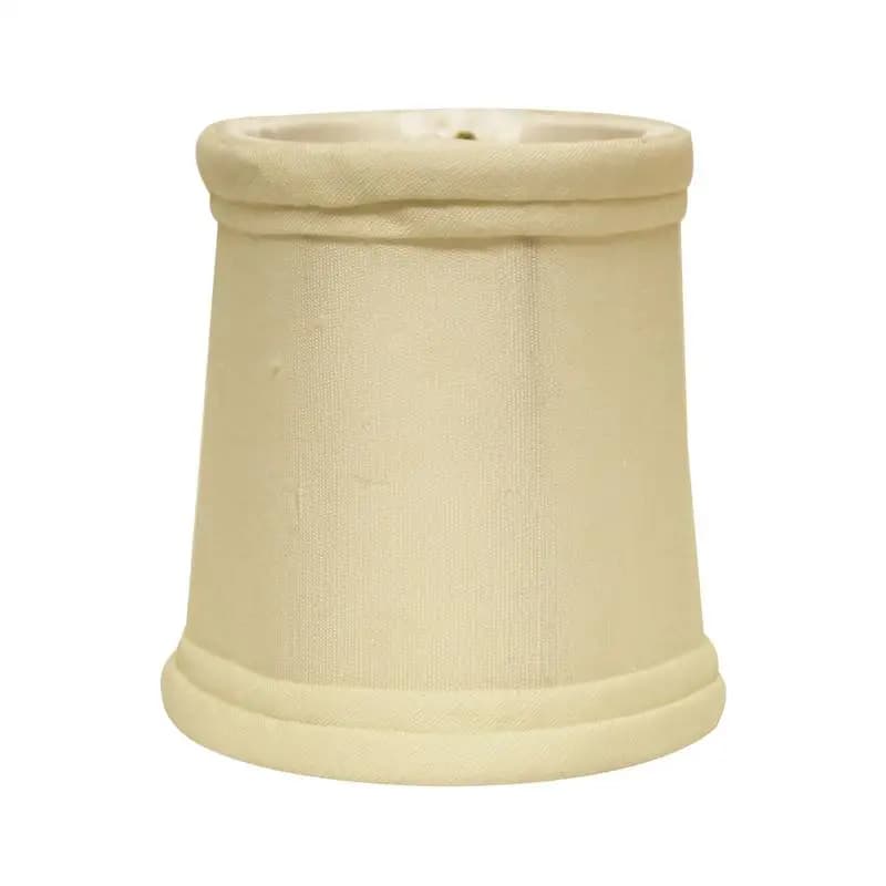 Set di 6 paralumi per lampadari inclinati in tessuto Shantung con clip a fiamma, design a uovo