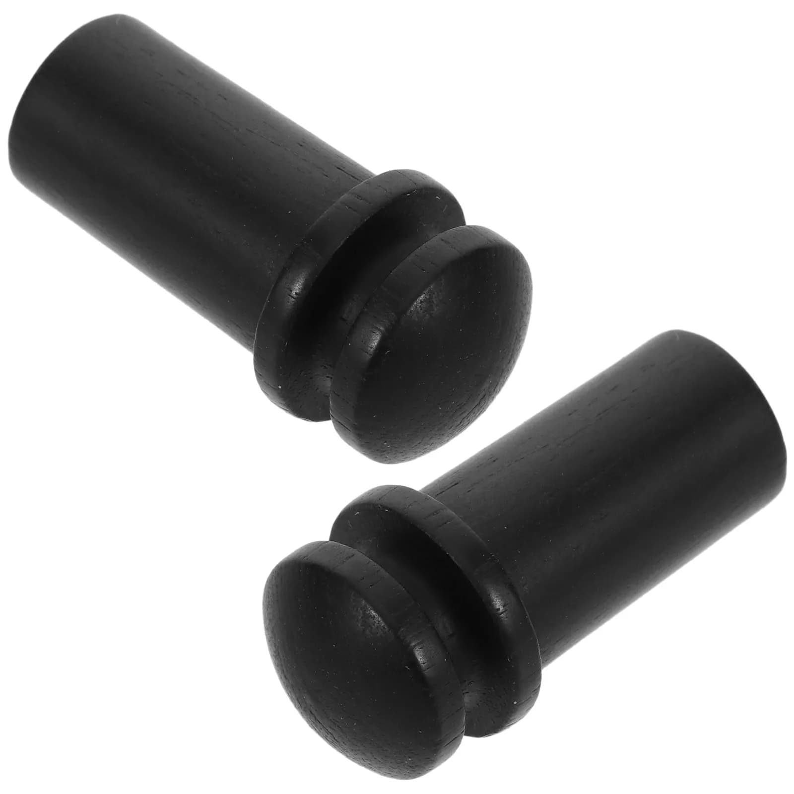 2Pcs Wood Guitar Strap Button Pins Ebony End Pin Replacement Locks for Electric Acoustic Bass Ukulele Mandolin