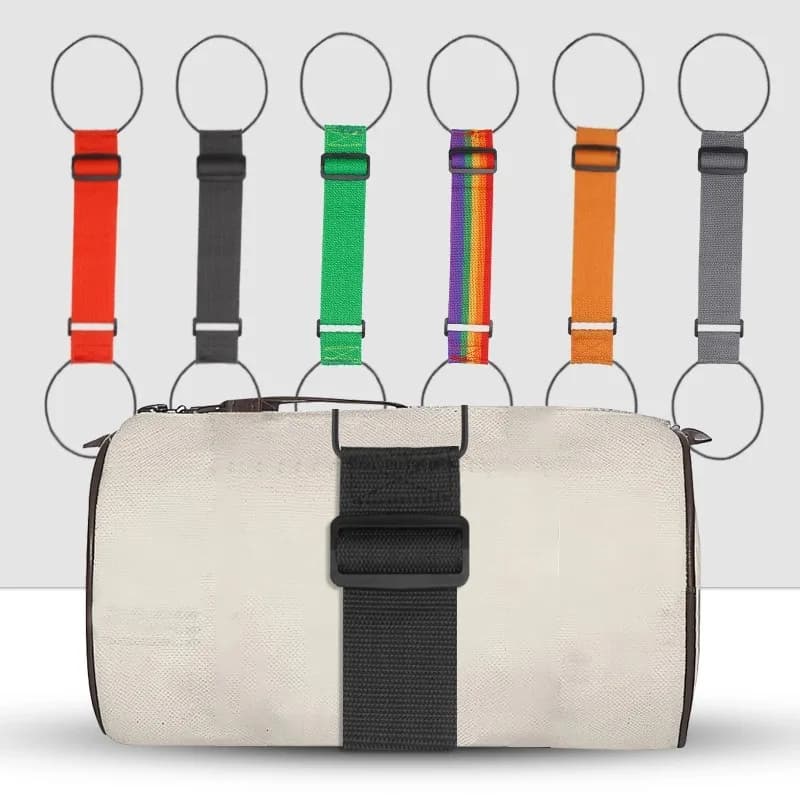 Black Adjustable Elastic Baggage Fastening Bungee Cord Travel Security Binding Belt for Suitcase Carry‑on Luggage Fixing Use