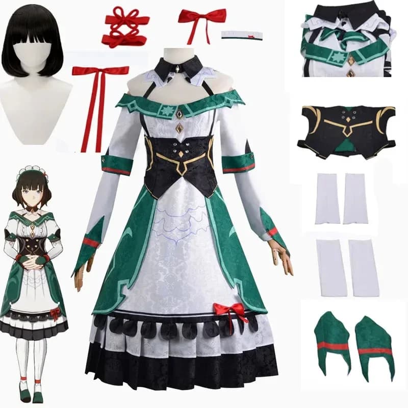 2026 Genshin Impact Katheryne Cosplay Costume Catherine Katherine Game Suit Women Dress Halloween Carnival Party Outfit