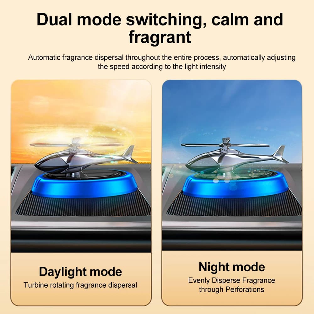 Solar Aircraft Aromatherapy Perfume Air Purification Container Car Center Console Ornaments Home Indoor Car General Aromatherapy