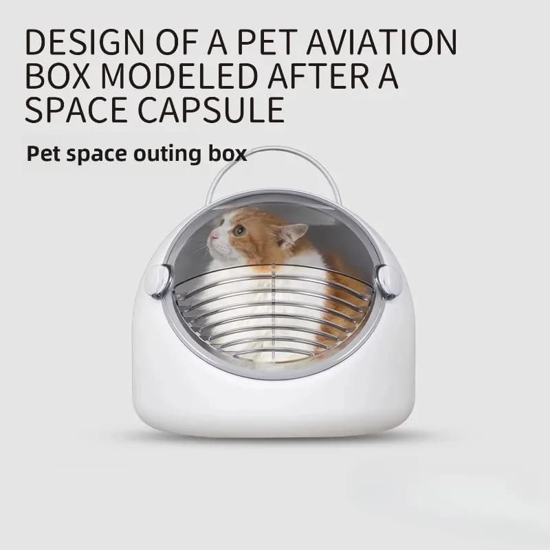 Borsa da trasporto per gatti traspirante e trasparente, modello astronauta, per gatti e cuccioli, con doppia porta, per viaggi.