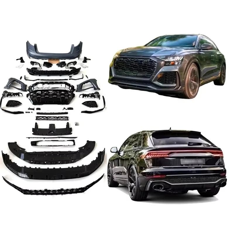 Q8 to RSQ8 Style BodyKit PP Material Car Bumper Front Grille Rear Bumper Rear Diffuser for Q8 RSQ8 Body Parts Q8 Auto Facelift