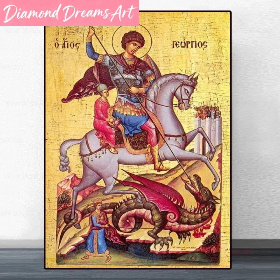 Frameless,Diamond Embroidery Saint Michael The Archangel DIY 5D Diamond Painting Full Cross Stitch Kits Mosaic Religion Picture