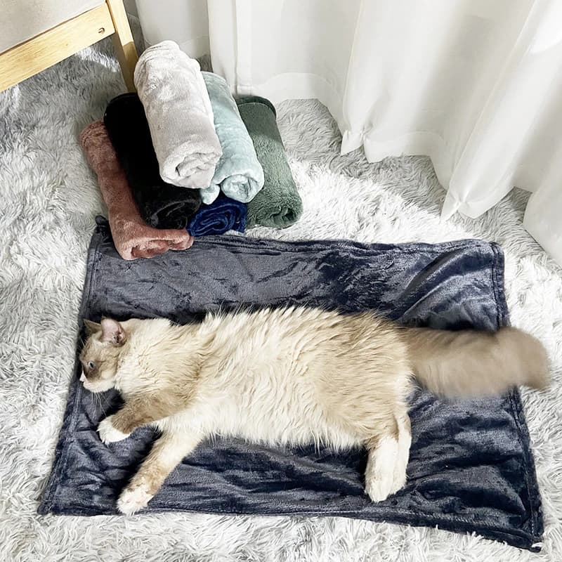 Morbida coperta per cani calda e ispessita, coperta per dormire lavabile per animali domestici, tappetino per gatti, cuccioli, gattini, nido, accessori per animali domestici