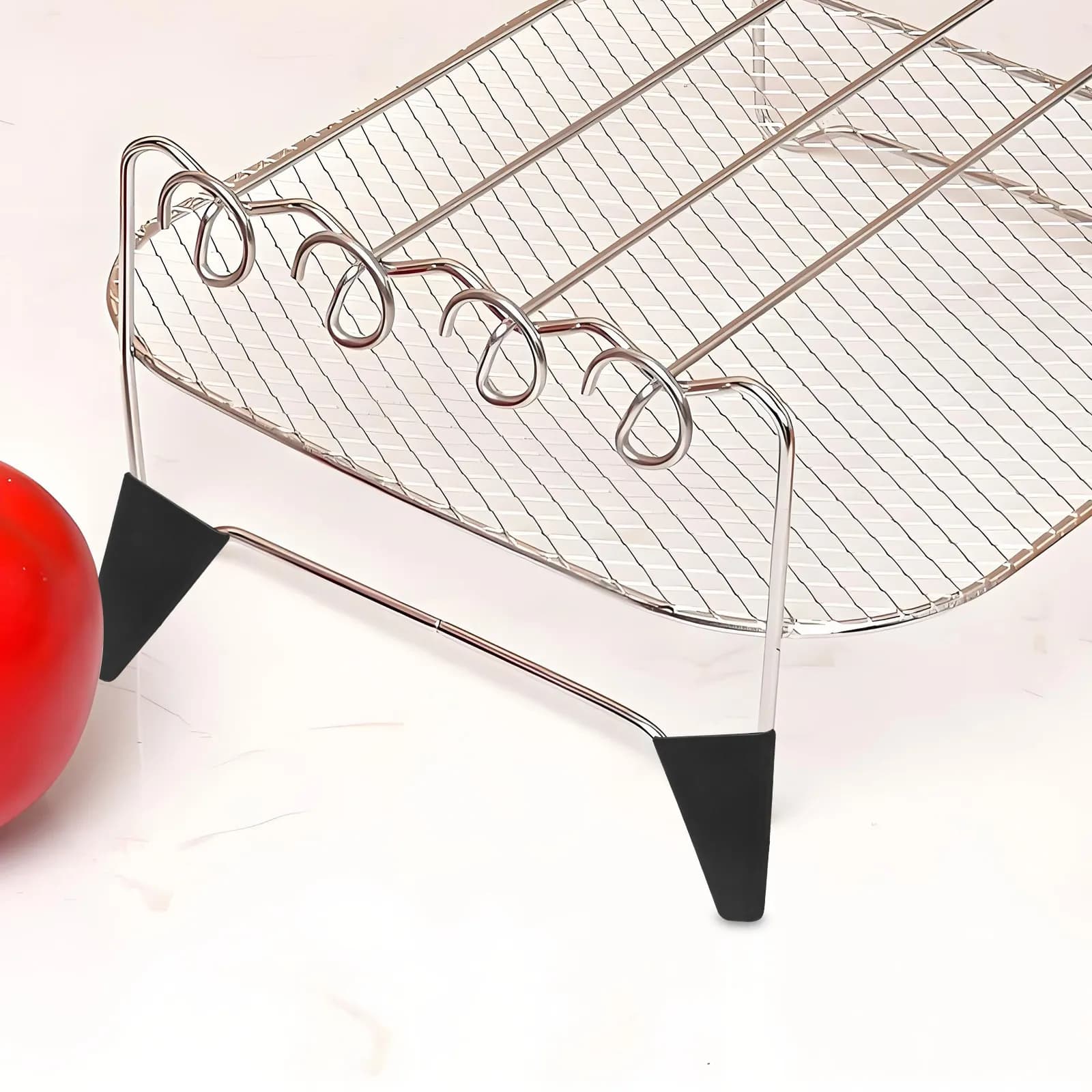 Set di 8 Cuscinetti Angolari in Silicone per Friggitrice ad Aria, Essiccatore, Forno, Lavabili in Lavastoviglie, Antiscivolo, Stabili, Protezioni per Piedini