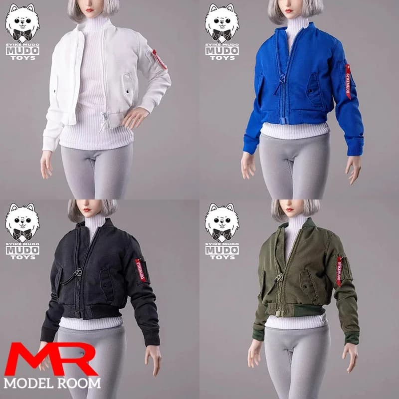 CTC-010 1/6 Bilancia Pilota Femminile Giacca Con Cerniera Breve Top Vestiti Modello Misura 12 ''Soldato Action Figure Corpo Bambole