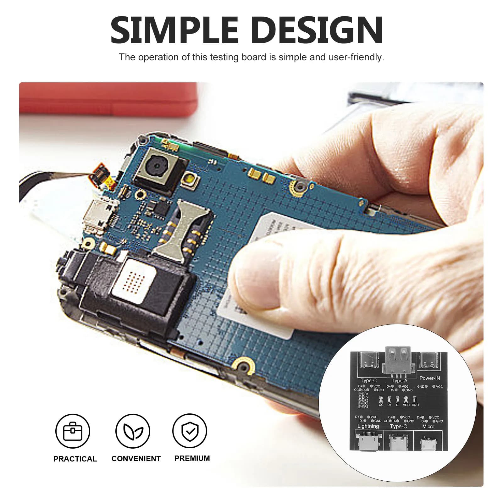 USB Cable Tester Data Line Test Card Quick Short Circuit Detection Tool High Precision Portable Charging Controller for USB C