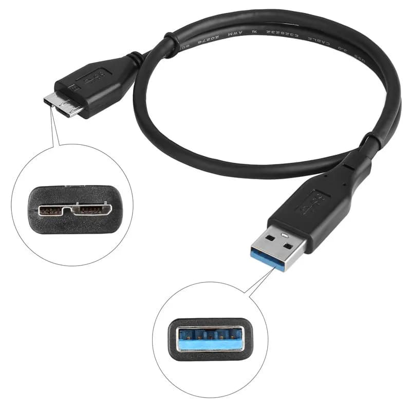 Cavo per disco rigido HDD Cavo adattatore USB 3.0 tipo A a USB 3.0 Micro B maschio Cavo di sincronizzazione dati per disco rigido esterno