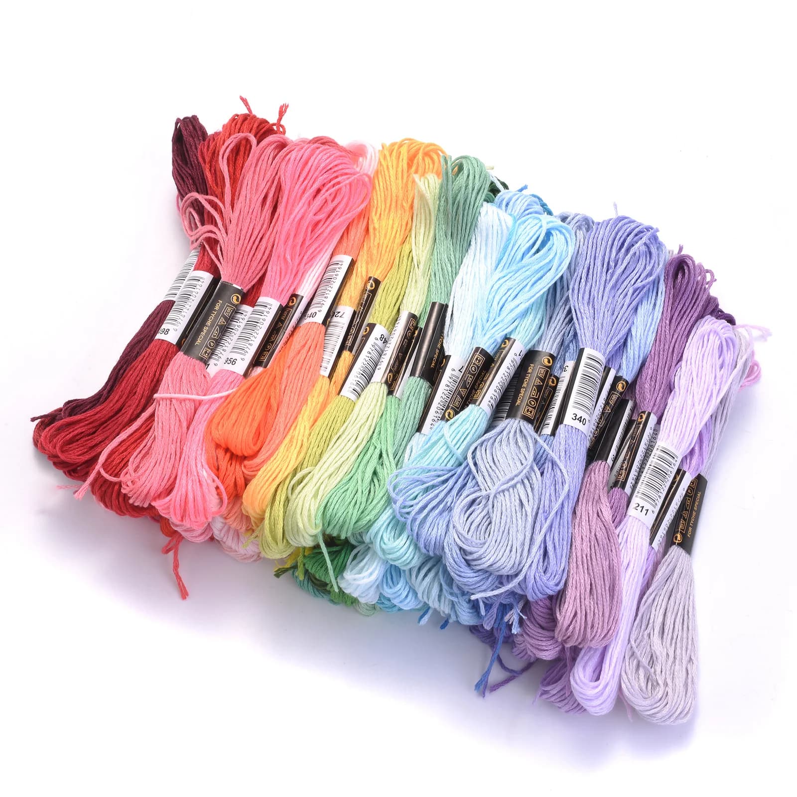 iYOE 50 Skeins Rainbow Color Embroidery Floss Cross Stitch Thread Embroidery Thread String for DIY Jewelry Making Bracelet