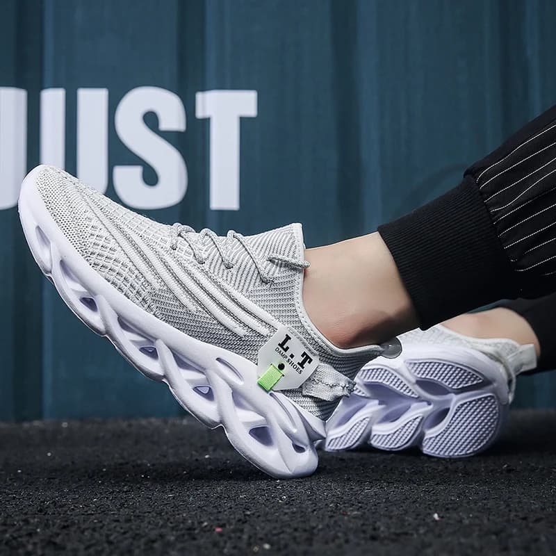 Scarpe da corsa leggere e traspiranti in rete da uomo – Sneakers casual estive per jogging e tennis