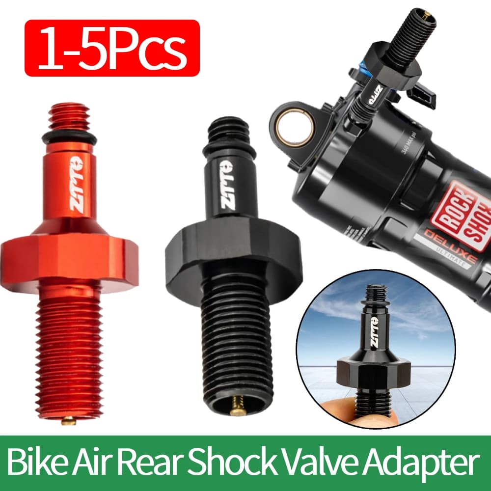 1-5 Pezzi Adattatore Valvola Ammortizzatore Posteriore Bici, Pompa Aria Bici, Tubo Ugello Aria, Strumento Riduttore Pressione Ciclismo, Accessori Bici