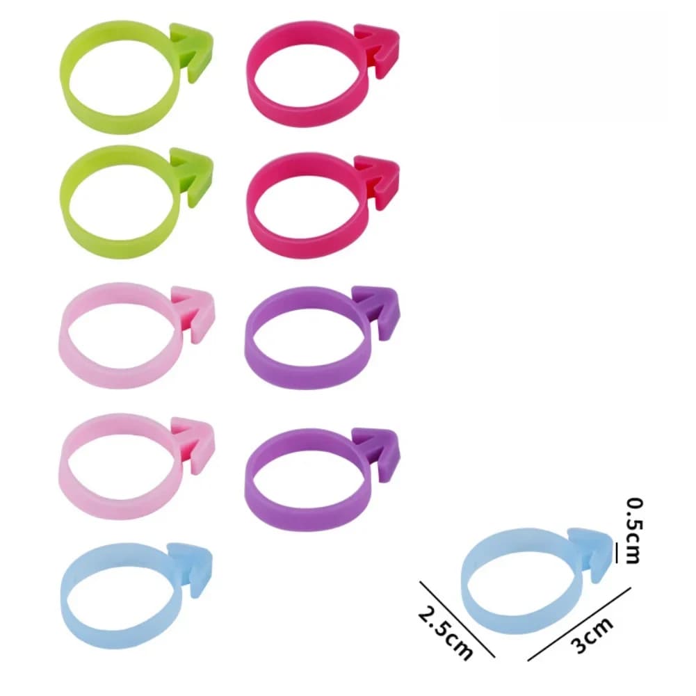 Professional Grade Silicone Bag Ties - Frosting Sealing Rings for Cake Decorating - 3 x 2.5 x 0.5 cm - Light Blue - 10