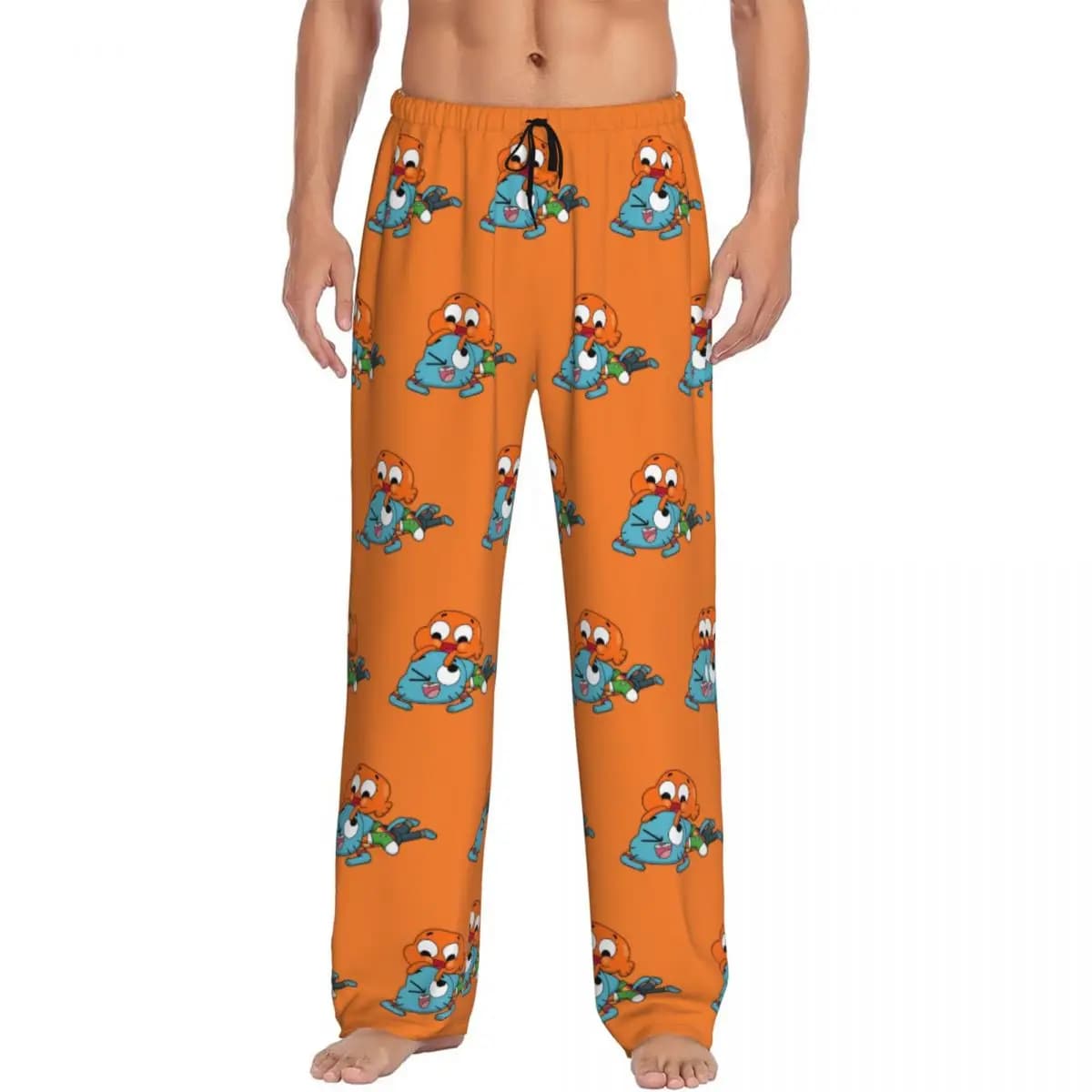 Pantaloni da pigiama personalizzati The Amazing World Of Gumball Comedia animata da uomo Sleepwear Lounge Sleep Bottoms elasticizzati con tasche
