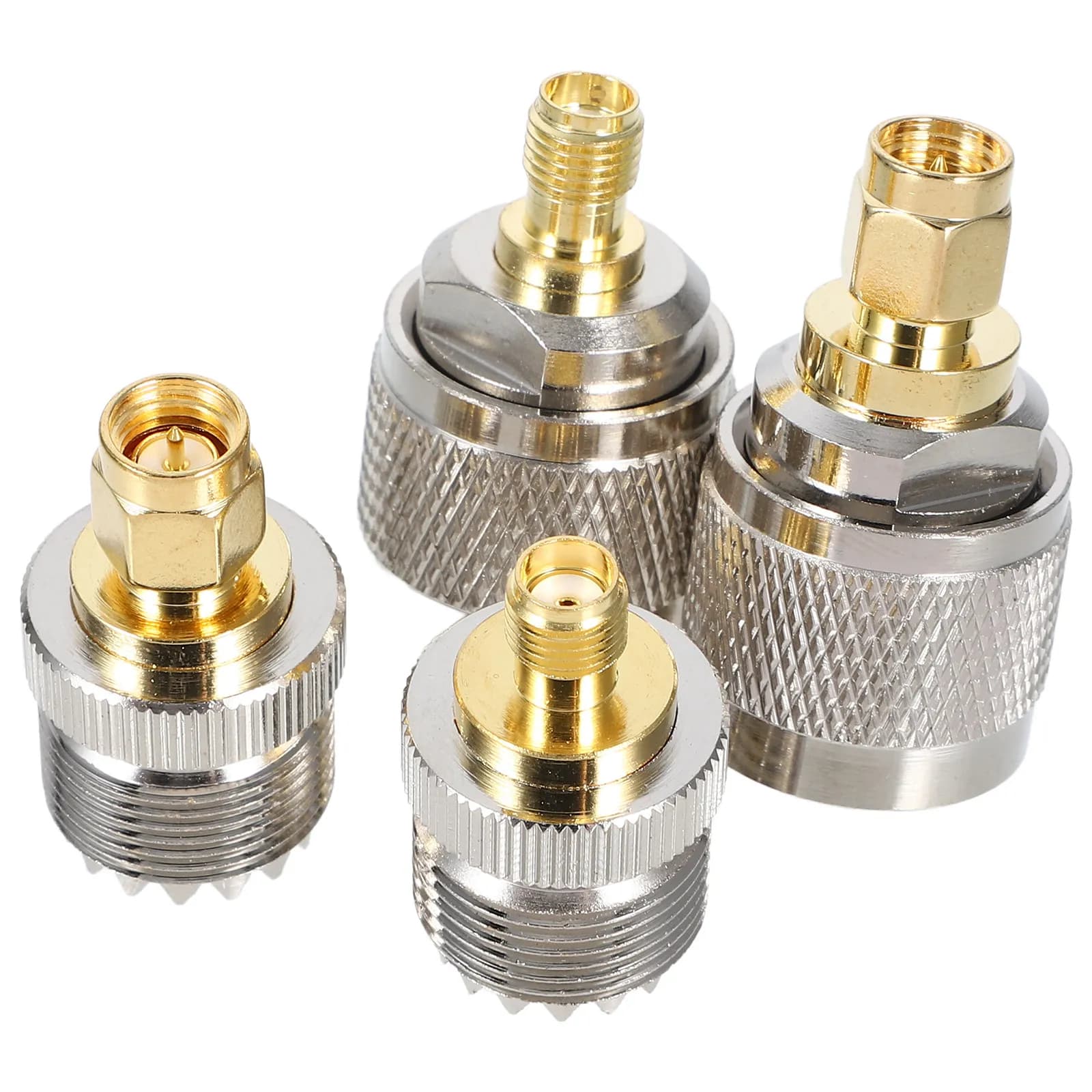 Set di Adattatori Coassiali SMA UHF da PL259 SO239 a Connettore SMA Maschio per Antenne Wi-Fi e Radio Esterne