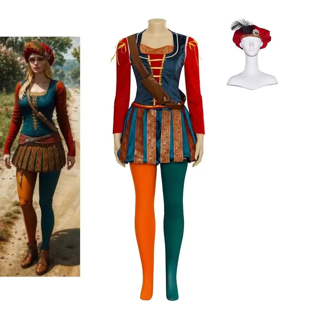 Priscilla Cosplay Game Costume for Women Fancy Battle Uniform Suit with Hat Halloween Carnival Party Hunter Disguise Outfits