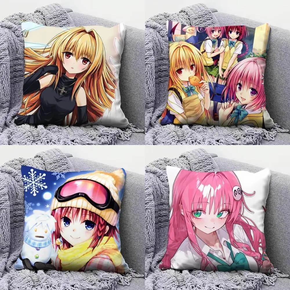 Federe per cuscini To LOVE RU lala Momo Yami, copricuscini per divano e decorazioni personalizzate