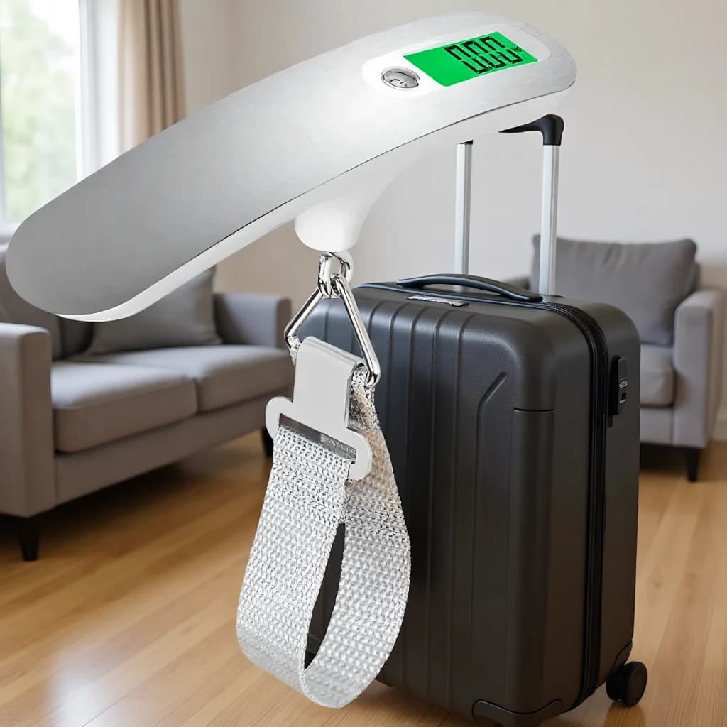 Bilancia digitale per bagagli Display LCD Valigia tascabile elettronica Bilancia da viaggio Strumento per pesare bagagli Comodo da trasportare