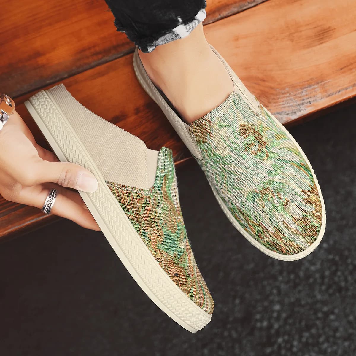 Scarpe Estive da Uomo a Pedale Singolo, Ciabatte Leggere con Suola Morbida e Punta Chiusa, Sneakers e Scarpe Casual da Uomo per Esterni, Tenis Masculino