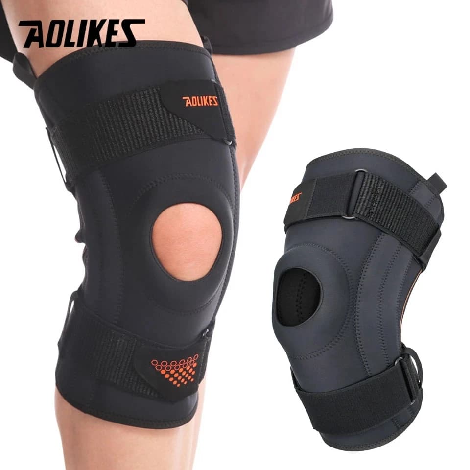 AOLIKES Nuovo Ginocchiera per il Dolore al Ginocchio con Stabilizzatori Laterali Donna Uomo Ginocchiera Menisco Strappo Patella Gel Pad Supporto per il Ginocchio