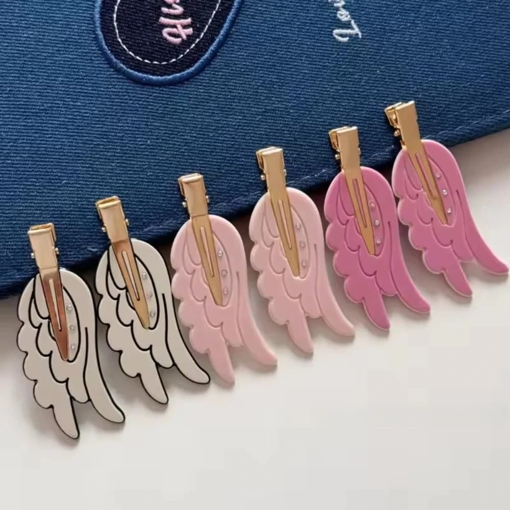 Hair clip with cute wings, funny hairpin, dopamine without trace, cosmetic clip, sideways broken hair clip, hair accessories, Korean style