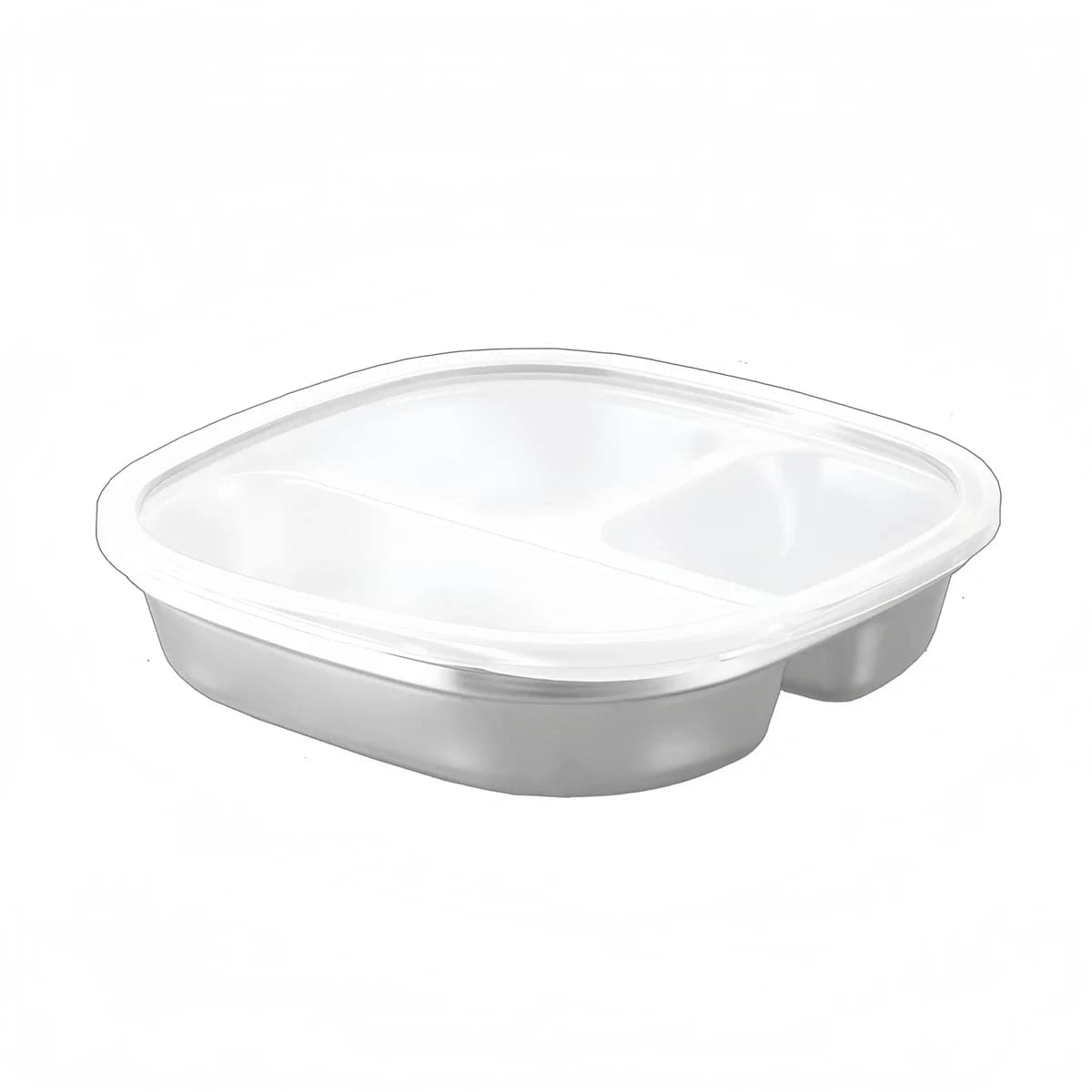 Contenitore per pranzo diviso in acciaio inossidabile a 4 sezioni, portatile, per viaggi in ufficio scolastico e conservazione dei pasti