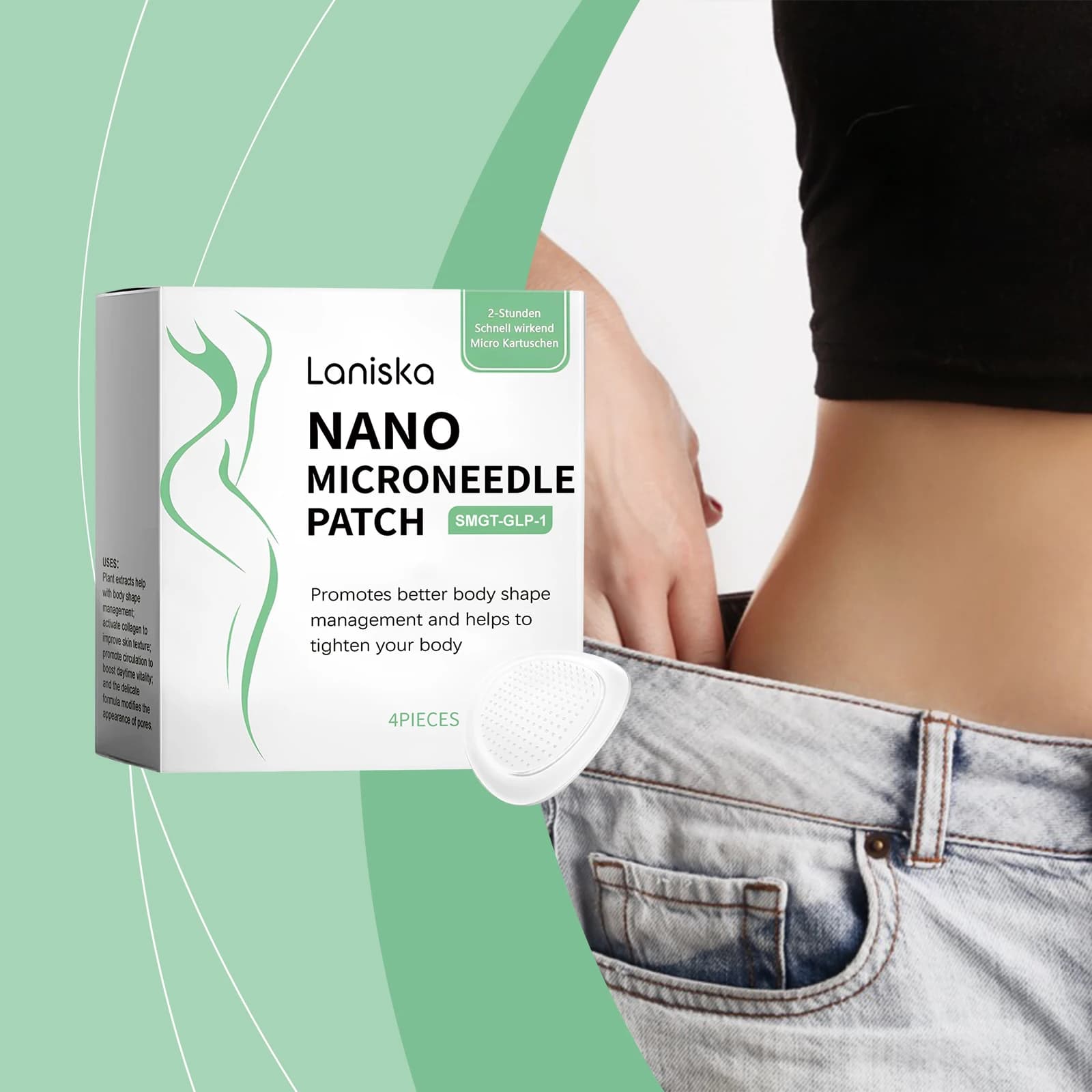 Patch Rassodante per il Corpo, Effetto Lifting e Contorno, Minimizza i Pori, Leggero e Nutriente, Patch per la Cura Quotidiana del Corpo