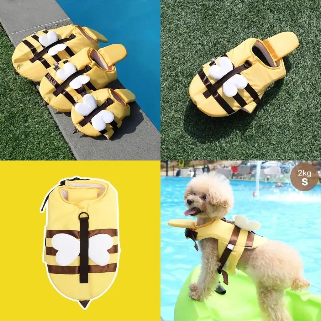 L74D Salvagente per cani Costume da bagno Giubbotto salvagente per cani Cintura regolabile Dispositivo galleggiamento Costume