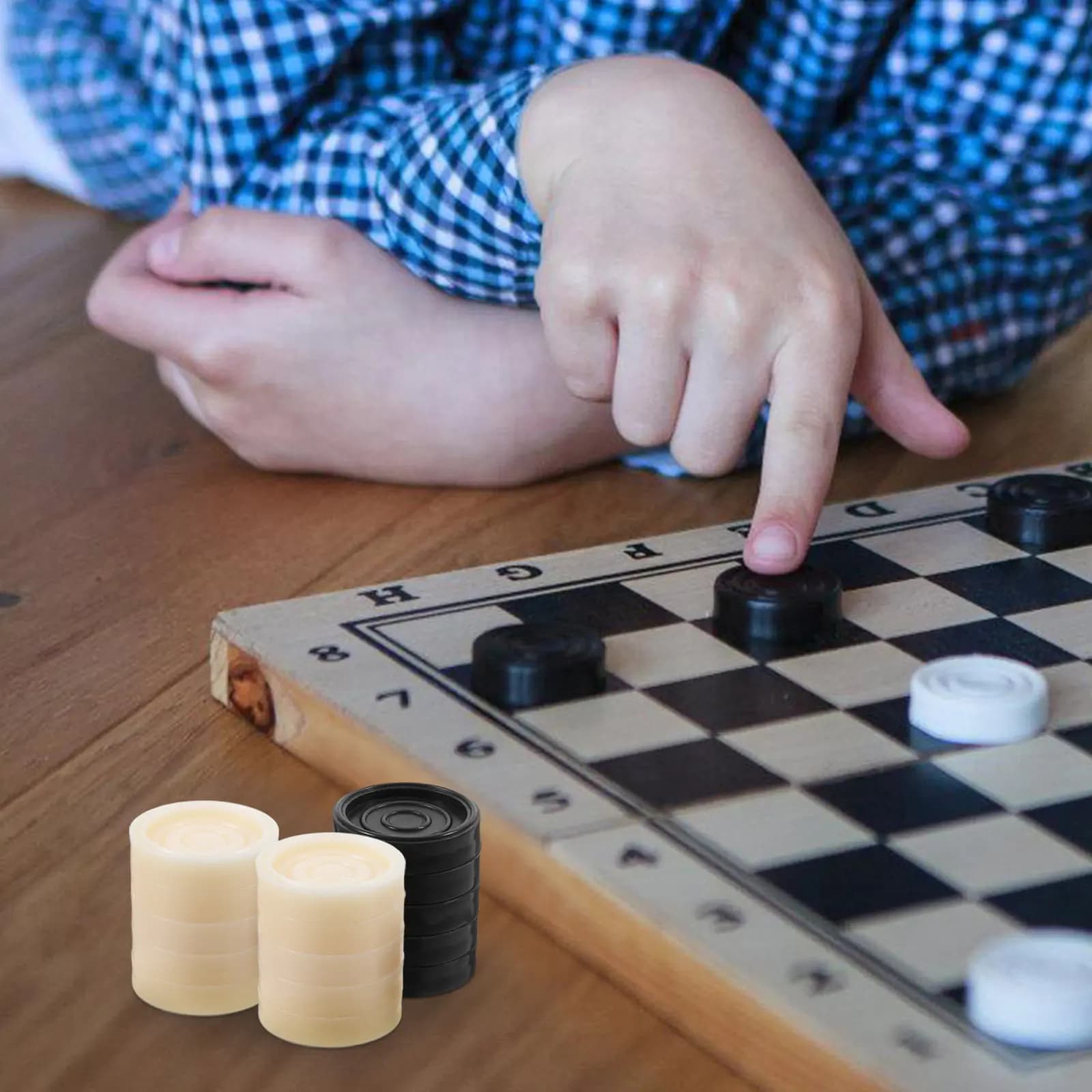 24 Pezzi di Alta Qualità in ABS per Gioco di Dama, Accessori Compatibili con Dama Internazionale, Backgammon e Scacchi