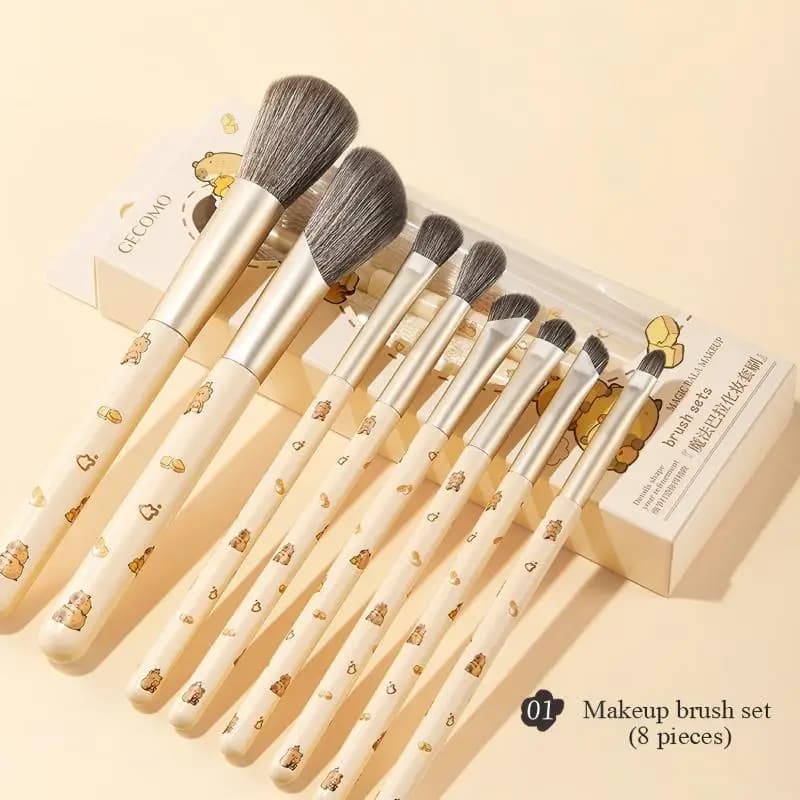 Set di pennelli per trucco da 8 pezzi, morbidi e soffici, fondotinta cosmetico professionale in polvere, fard, ombretto, pennello per trucco