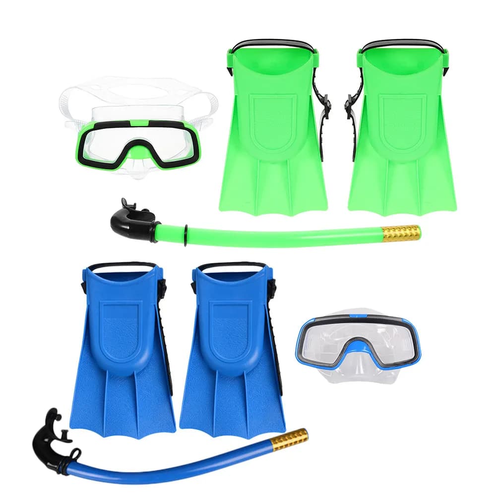 Set Snorkeling per Bambini: Maschera e Boccaglio Ergonomico per Ridurre l'Affaticamento della Mascella, Sigillatura Impermeabile, Portatile e Compatto