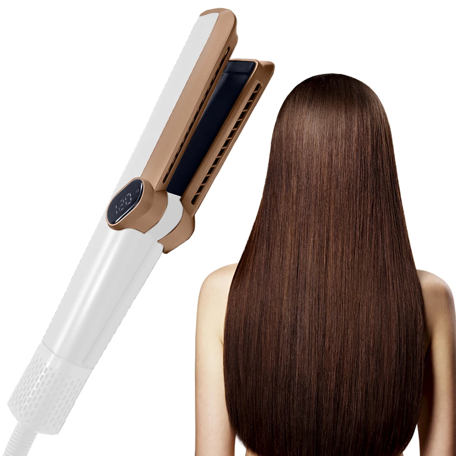 2024 Hair Tool New Airflow Ionic Hair Dryer Plate Iron Plate Hair Dryer Styler Blowout Air Straight