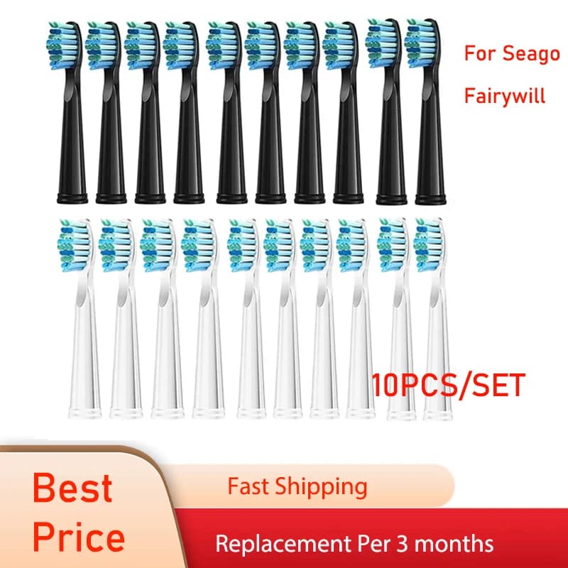 5-10 pieces brush replaceable heads with Dupont bristles for electric brush Seago/Fairywill FW/SG 507/508/515 / 5 / 917/959/90