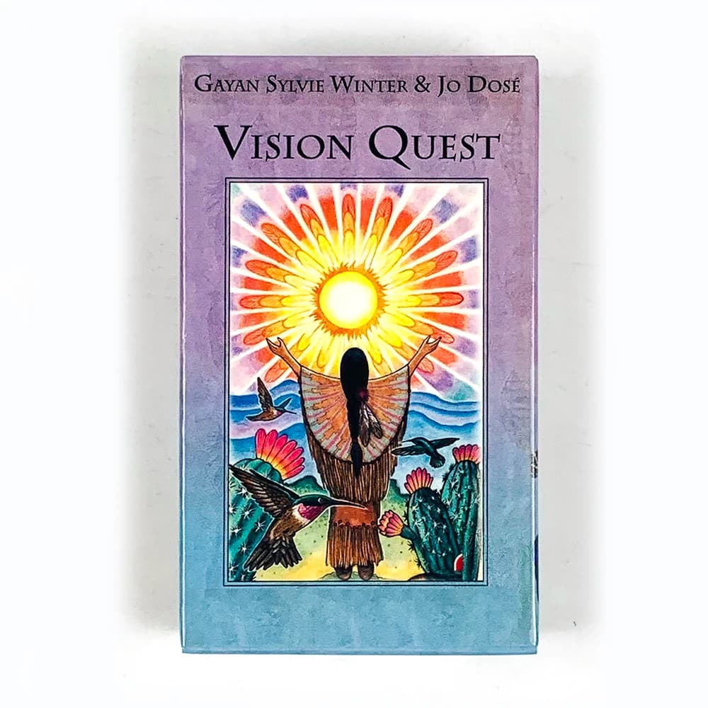 Vision Quest Tarot Cards 78-Card Deck Fate Divination Tarot Cards Fortune Telling Divination Party Board Game 10.3*6cm