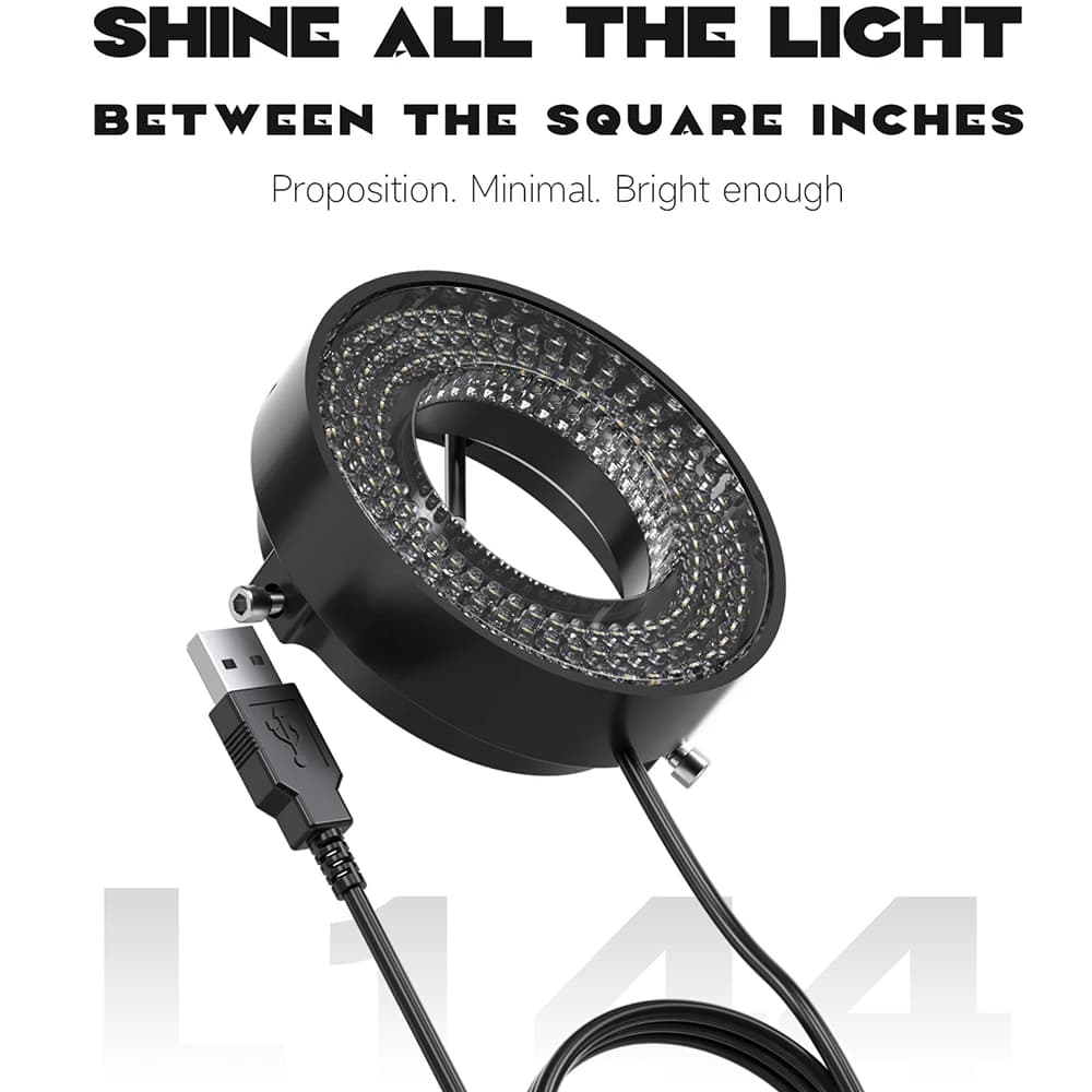 L144 LS6 Circular LED Illuminator for Industrial Microscope, Camera Lamp and magnifying lens