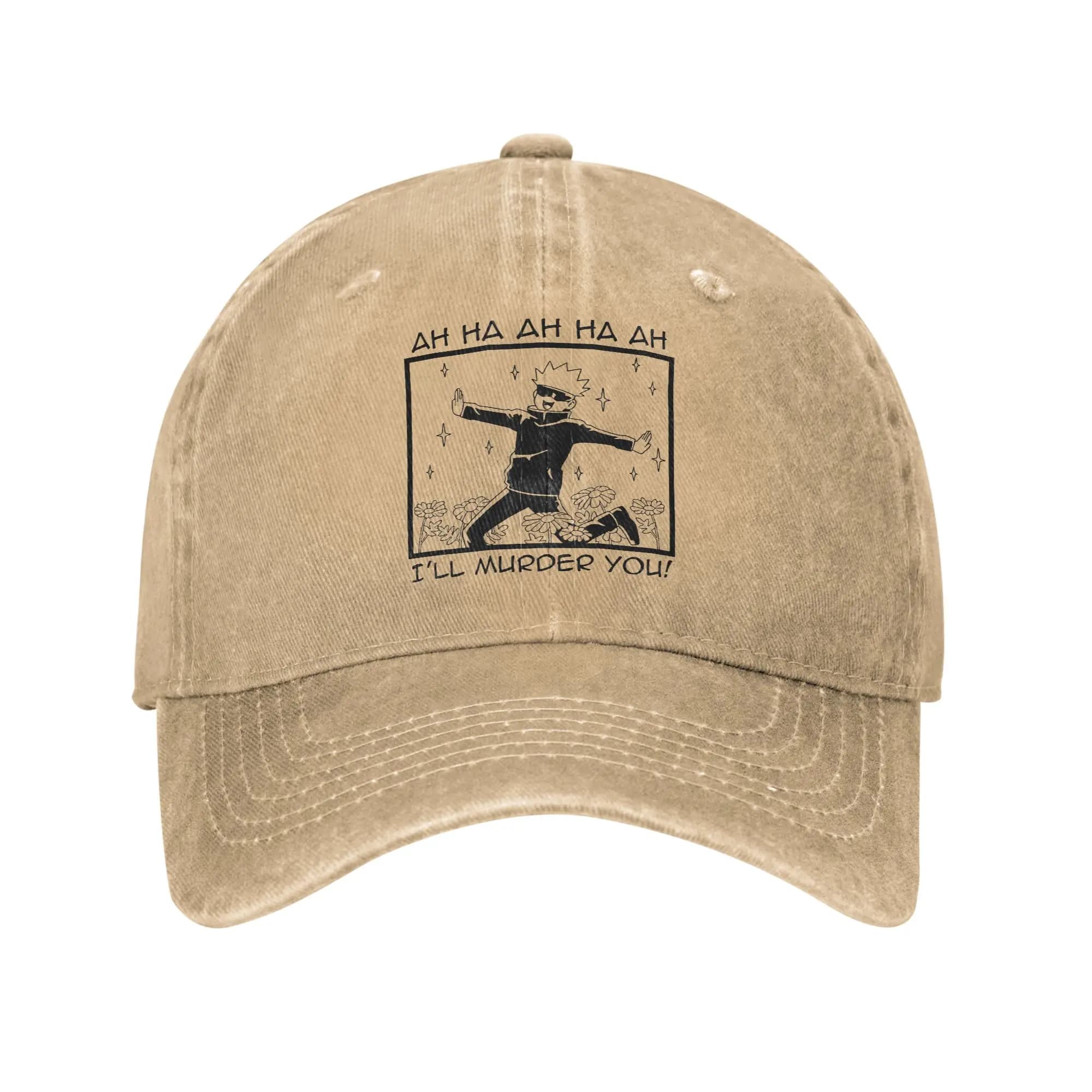 Cappello Unisex con Stampa Gojo Satoru Jujutsu Kaisen, Berretto da Baseball in Denim Lavato e Invecchiato, Regolabile