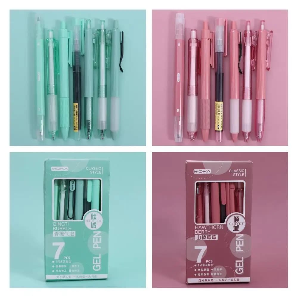 Aesthetic ST Nib Press Gel Pen 0.5mm Black Ink Signature Pen Writing Smoothly Quick-Drying Ballpoint Pen Back To School