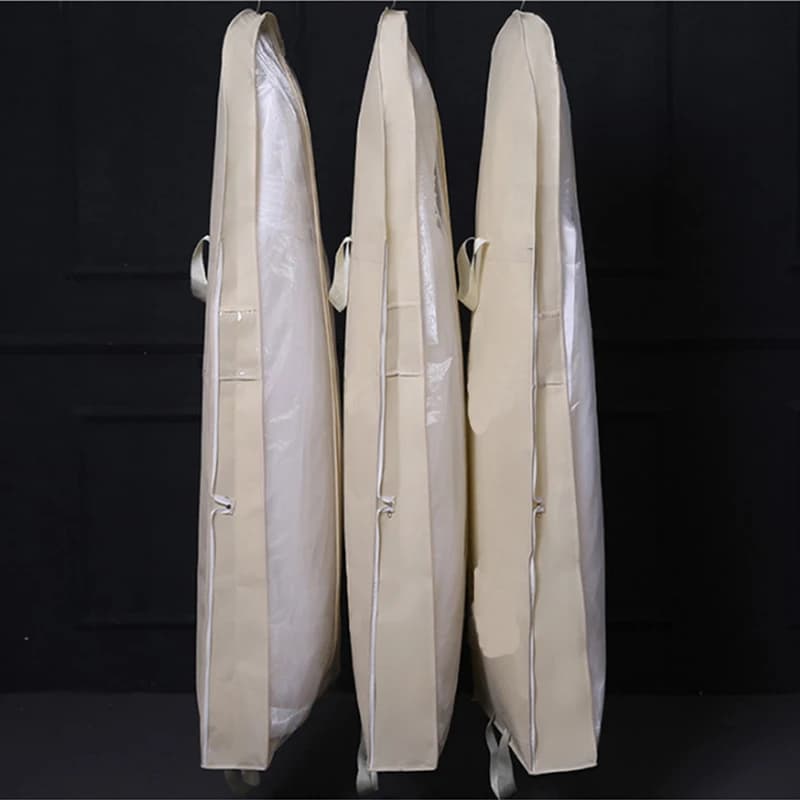 Abito da sposa traspirante, abito lungo, borsa per indumenti appesa, cappotto lungo, abito da sera, armadio, portaoggetti, grande copertura protettiva da viaggio