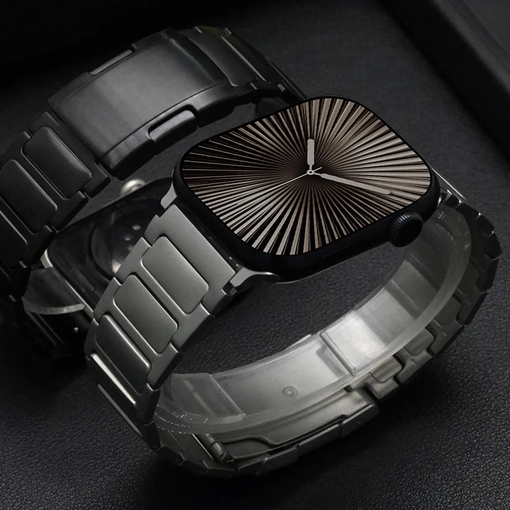 Titanium Business Bracelet for Apple Watch Ultra 2 49mm Series 10 9 8 7 45mm 46mm Luxury Metal Strap for Iwatch Strap If 6 5 44mm